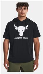 Under Armour Project Rock 6m Ανδρική Μπλούζα Κοντομάνικη Μαύρη