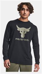 Under Armour Project Rock Brahma Bull Ανδρική Αθλητική Μπλούζα Μακρυμάνικη Μαύρη