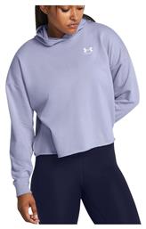 Under Armour Rival Terry Cropped Γυναικείο Φούτερ με Κουκούλα Μωβ