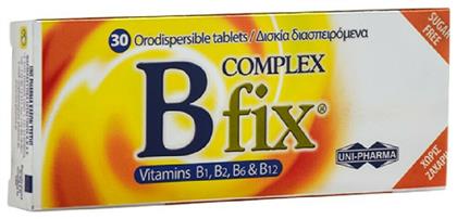 Uni-Pharma B Complex Fix Βιταμίνη 30 x 1 ταμπλέτες 30τμχ