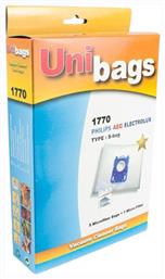 Unibags 1770 Σακούλες Σκούπας 5τμχ Συμβατή με Σκούπα AEG / Electrolux / Moulinex / Philips