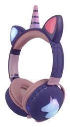 Unicorn Ασύρματα / Ενσύρματα On Ear Ακουστικά με 8 ώρες Λειτουργίας Μωβ ME17 - 258606