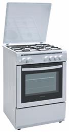 United Ελεύθερη με Εστίες Υγραερίου & Ρεύματος Λευκή UFG-60301