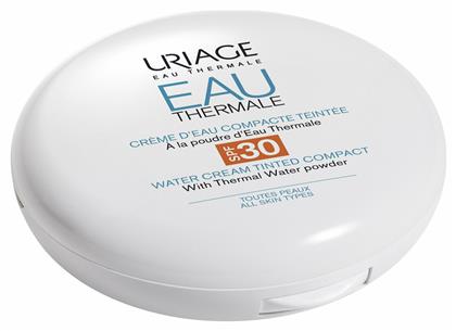 Uriage Eau Thermale Water Cream Tinted Compact Αδιάβροχη Αντηλιακή Πούδρα Προσώπου SPF30 με Χρώμα 10gr