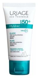 Uriage Hyseac Fluide SPF50 Αδιάβροχη Αντηλιακή Λοσιόν για το Σώμα SPF50 50ml