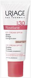 Uriage Rosaliane CC Ενυδατική Κρέμα Προσώπου Ημέρας με SPF30 για Ευαίσθητες Επιδερμίδες κατά των Ατελειών & της Ερυθρότητας 40ml από το Pharm24