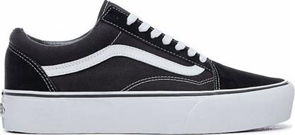 Vans Old Skool Γυναικεία Flatforms Sneakers Μαύρα