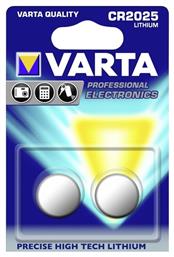 Varta Professional Electronics Μπαταρίες Λιθίου Ρολογιών CR2025 3V 2τμχ