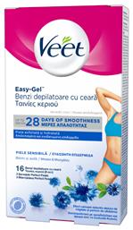 Veet Easy Gel Ταινίες Αποτρίχωσης για το Μπικίνι για Ευαίσθητες Επιδερμίδες Μασχάλες & Μπικίνι 16τμχ από το e-Fresh