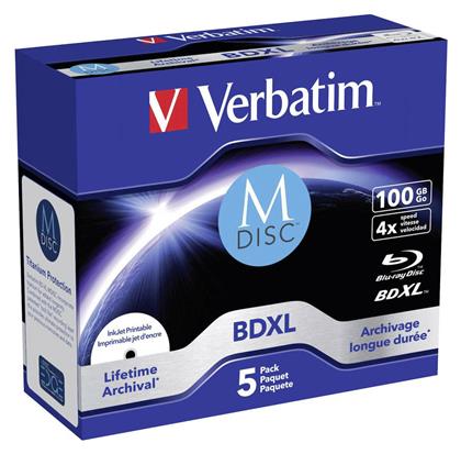 Verbatim Εγγράψιμα BD-R 4x Printable 100GB 5τμχ