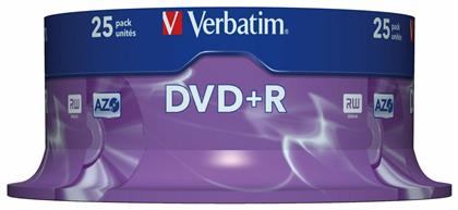 Verbatim Εγγράψιμα DVD+R 16x 4.7GB Cake Box 25τμχ