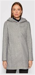 Vero Moda Γυναικείο Light Grey Melange Ημίπαλτο με Κουκούλα