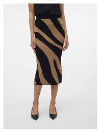 Vero Moda Midi Φούστα Black/Brown