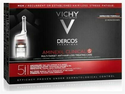 Vichy Dercos Technique Aminexil Clinical 5 Αμπούλες Μαλλιών κατά της Τριχόπτωσης για Άνδρες 21x6ml