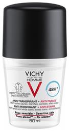 Vichy Homme Anti-Stains Αποσμητικό 48h σε Roll-On 50ml