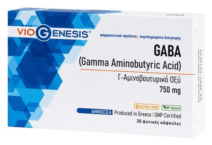 Viogenesis GABA 750mg 30 Φυτικές Κάψουλες
