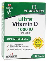 Vitabiotics Ultra D-3 Βιταμίνη για Ανοσοποιητικό 1000iu 96 ταμπλέτες