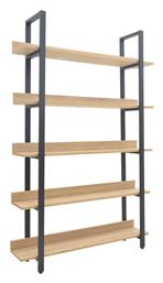 Βιβλιοθήκη Almond 120x29x185εκ. Oak-μαύρη