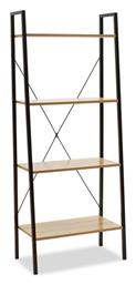 Βιβλιοθήκη Ramon 60x23x145.5εκ. Φυσικό - Μαύρο