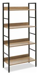 Βιβλιοθήκη Ramon 60x28x125.5εκ. Φυσικό - Μαύρο
