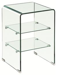 Βοηθητικό Τραπεζάκι Glasser Μ40xΠ40xΥ60εκ. Διάφανο