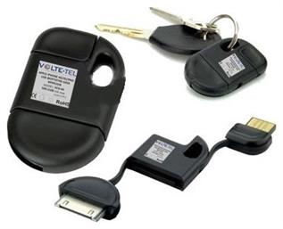 Volte-Tel Keychain Apple iPhone 4G/4S VCD-04 USB to 30-Pin Cable Μαύρο 0.1m (8094255)