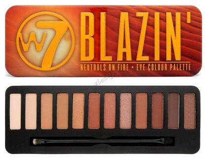 W7 Cosmetics Blazin Παλέτα με Σκιές Ματιών σε Στερεή Μορφή Neutrals On Fire 15.6gr