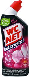 Wc Net Crystal Gel Καθαρισμού Λεκάνης με Άρωμα Pink Flowers 750ml