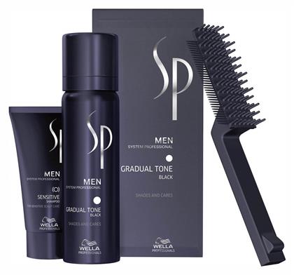 Wella SP Men Gradual Tone Σετ Βαφή Μαλλιών για Άνδρες Μαύρο 60gr