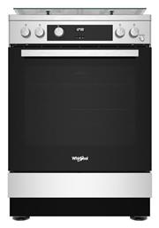 Whirlpool Ελεύθερη με Εστίες Φυσικού Αερίου Inox WS67G1CMX/MEA