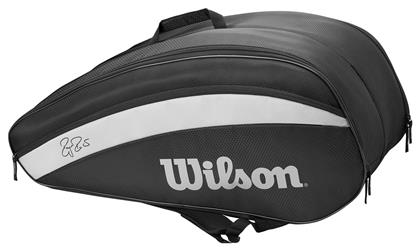 Wilson Federer Team 12-Pack Τσάντα Ώμου / Χειρός Τένις 12 Ρακετών Μαύρη