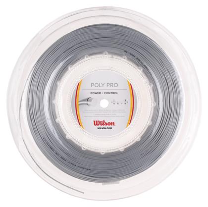 Wilson Poly Pro Χορδή Τένις Ασημί 200m, Φ1,3mm