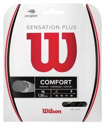 Wilson Sensation Plus 16 Χορδή Τένις Μαύρη 12m, Φ1.34mm από το E-tennis