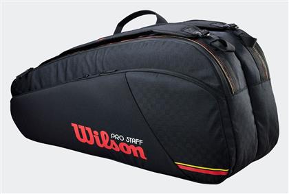 Wilson Staff Τσάντα Ώμου / Χειρός Τένις 6 Ρακετών Μαύρη