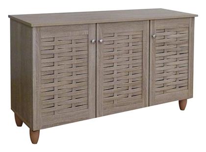 Ξύλινη Παπουτσοθήκη με 3 Ράφια Oak 114x34x67cm από το Esmarket