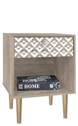 Ξύλινο Κομοδίνο Home Sonoma 40x39.5x55cm από το Designdrops