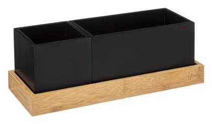 Ξύλινος Οργανωτής Γραφείου σε Μαύρο Χρώμα 10.4x10.9x29εκ. 1τμχ