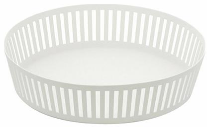 Yamazaki Striped Φρουτιέρα Μεταλλική Λευκή 25x25x5εκ.