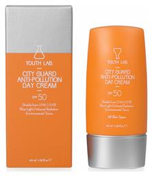 Youth Lab. City Guard Anti-Pollution Day Cream Αντηλιακή Κρέμα Προσώπου SPF50 40ml