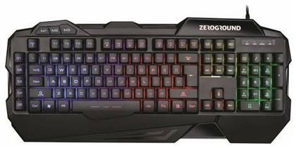 Zeroground KB-2500G Hanzo v2.0 Gaming Πληκτρολόγιο με RGB φωτισμό (Αγγλικό US)