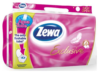 Zewa Χαρτί Υγείας Exclusive Ultra Soft 8 Ρολά 4 Φύλλων